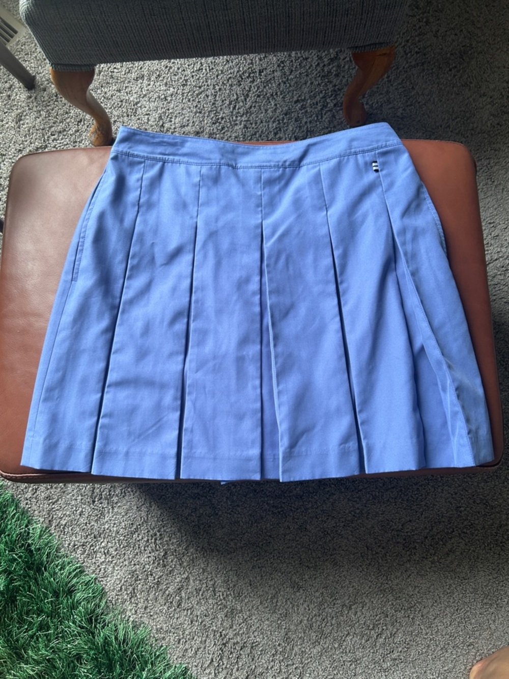 Pleated Mini Tennis/Golf Skirt in Light Blue